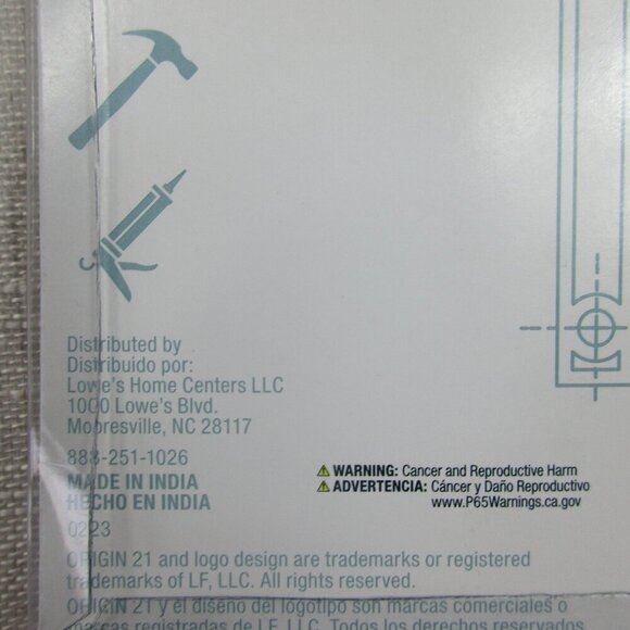 Origin21 Modern Floating Mount House Number 1 Silver Satin Nickel 5" w/ Screws - Picture 4 of 5